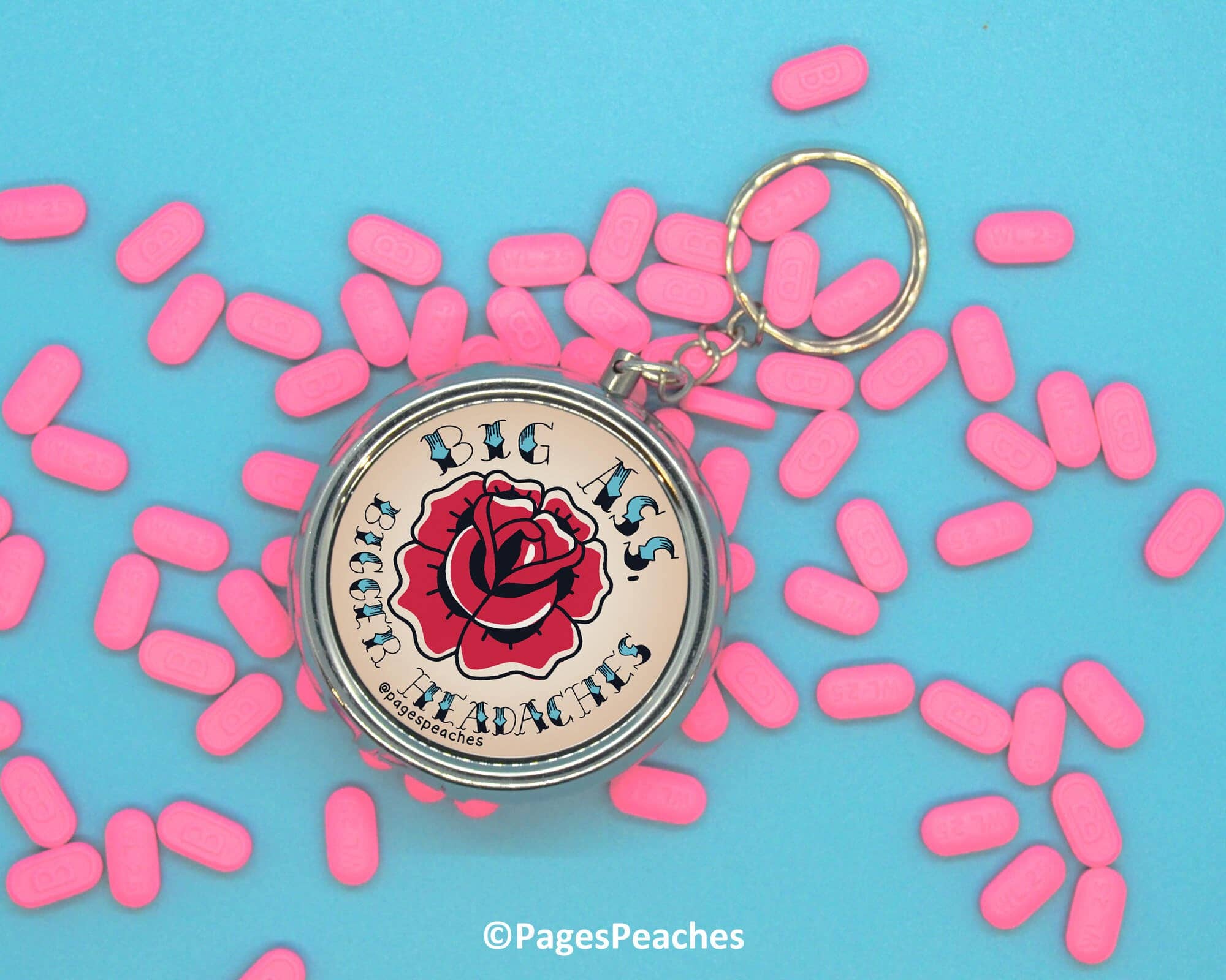 Big Ass Bigger Headaches Pill Case With 3-Way Organizer