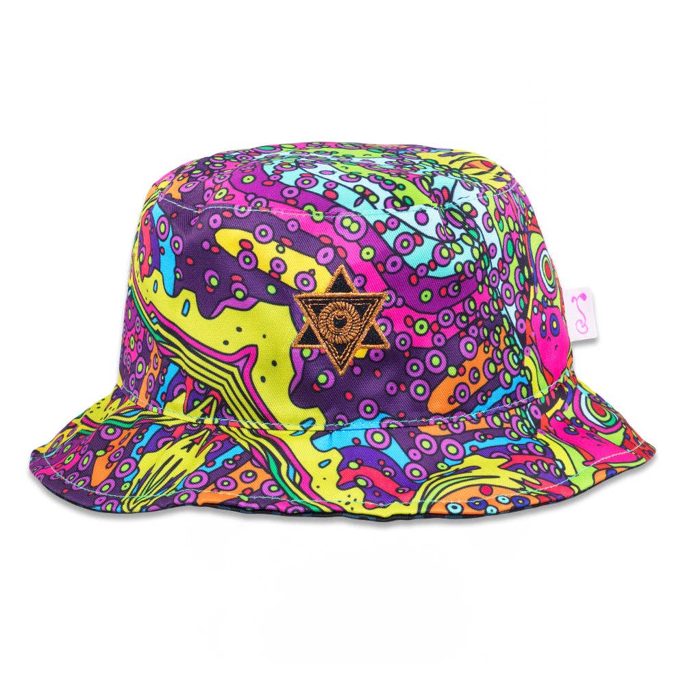Android Jones Kilgore Trout Reversible Bucket Hat: Black / Bucket Hat / S/M
