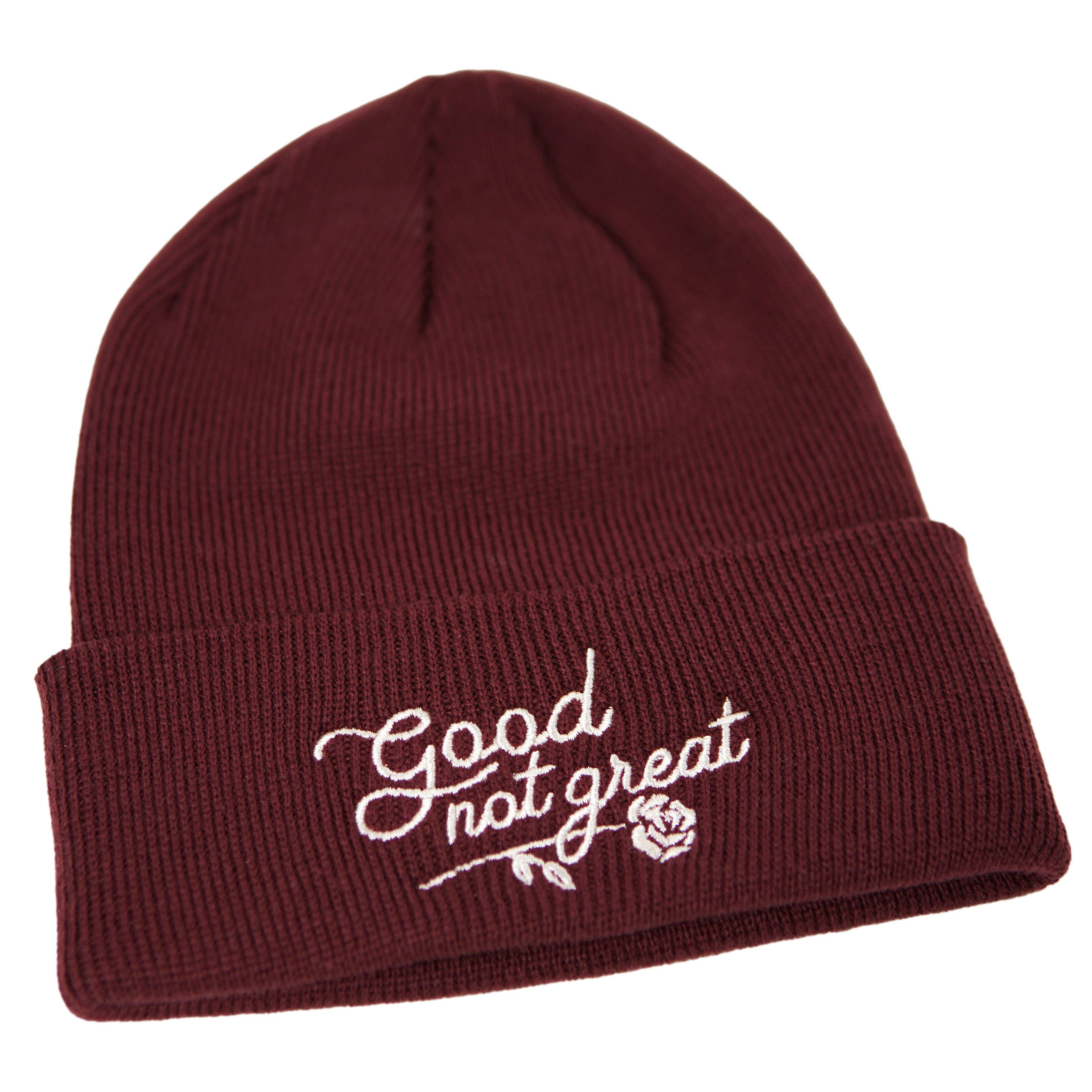 Good Not Great Beanie: Burgundy