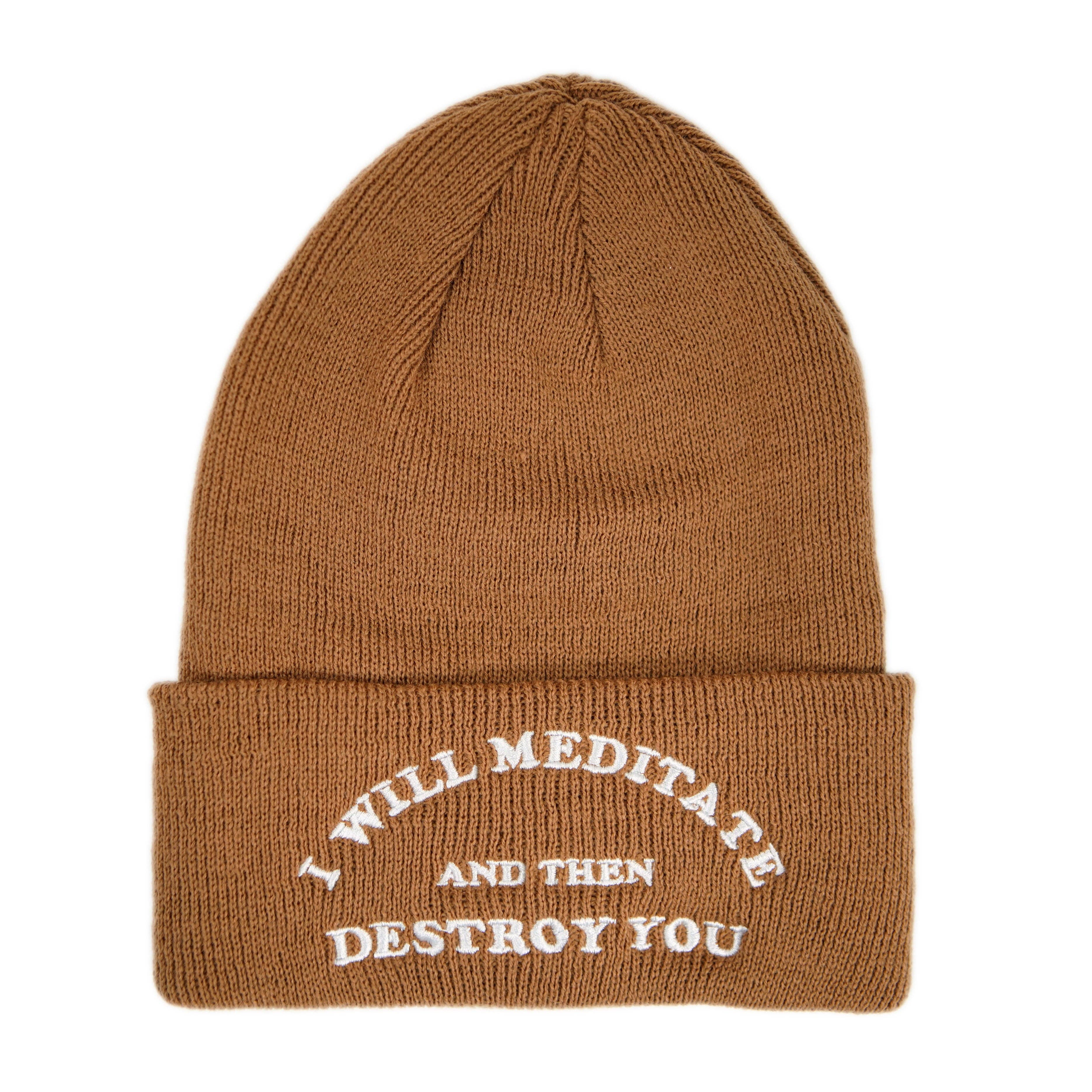 Yoga Flame Beanie: Khaki Brown