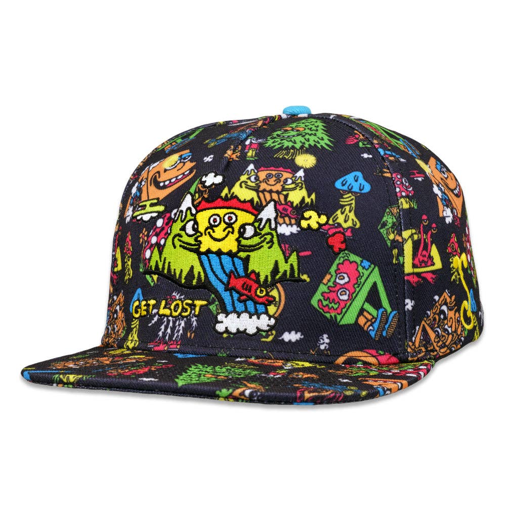 Killer Acid Get Lost Black Snapback Hat: Black / Snapback / L/XL