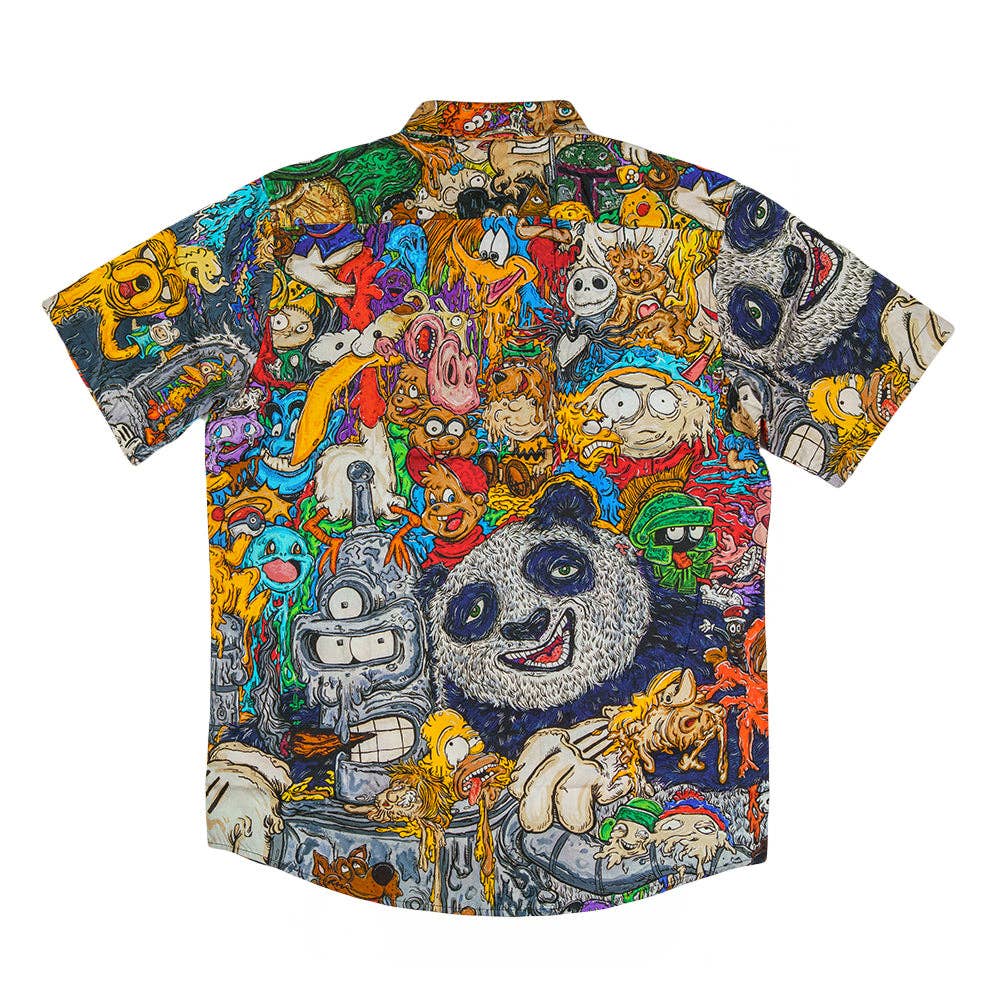 Vincent Gordon Cartoon Gumbo Button Up Shirt: Multi / Button Up / S