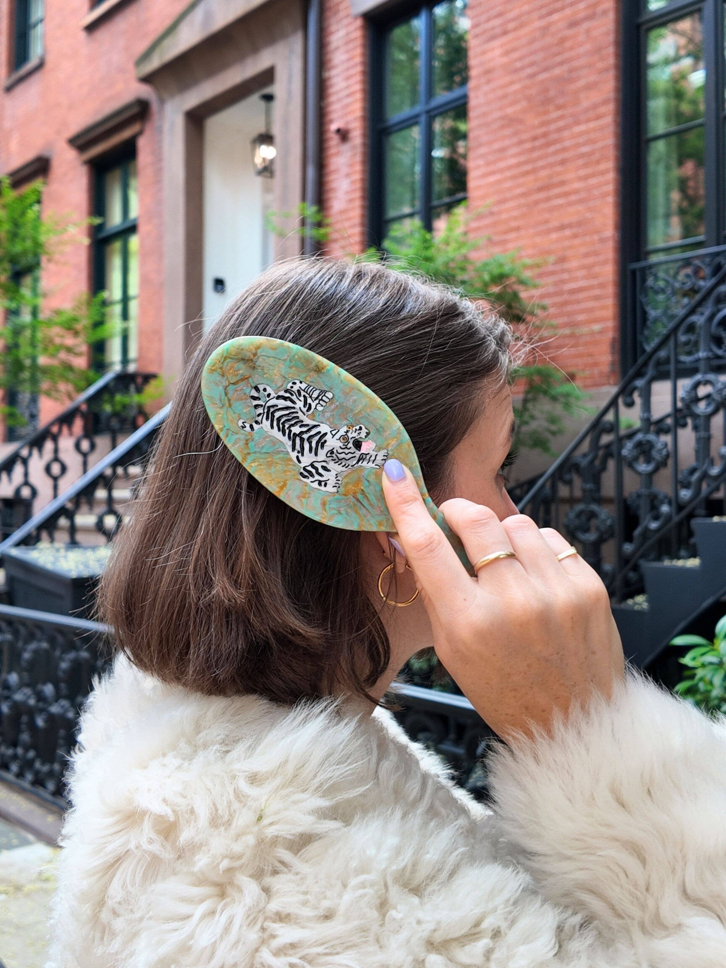 Hand-painted Tiger Amazing Hair Day Brush | Eco-Friendly
