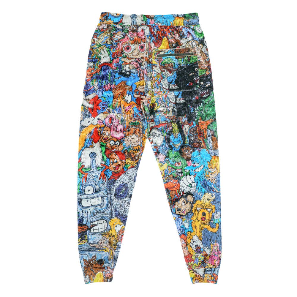 Vincent Gordon Cartoon Gumbo Crushed Velour Joggers: Multi / Joggers / M