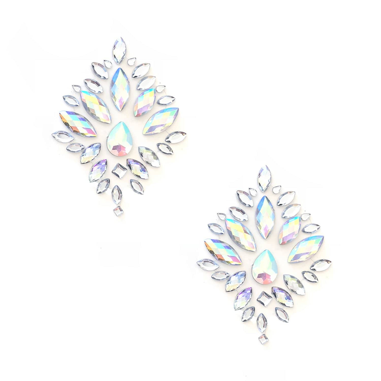 Stardust Iridescent Crystal Jewel Nipple Pasties: Iridescent Look / O/S