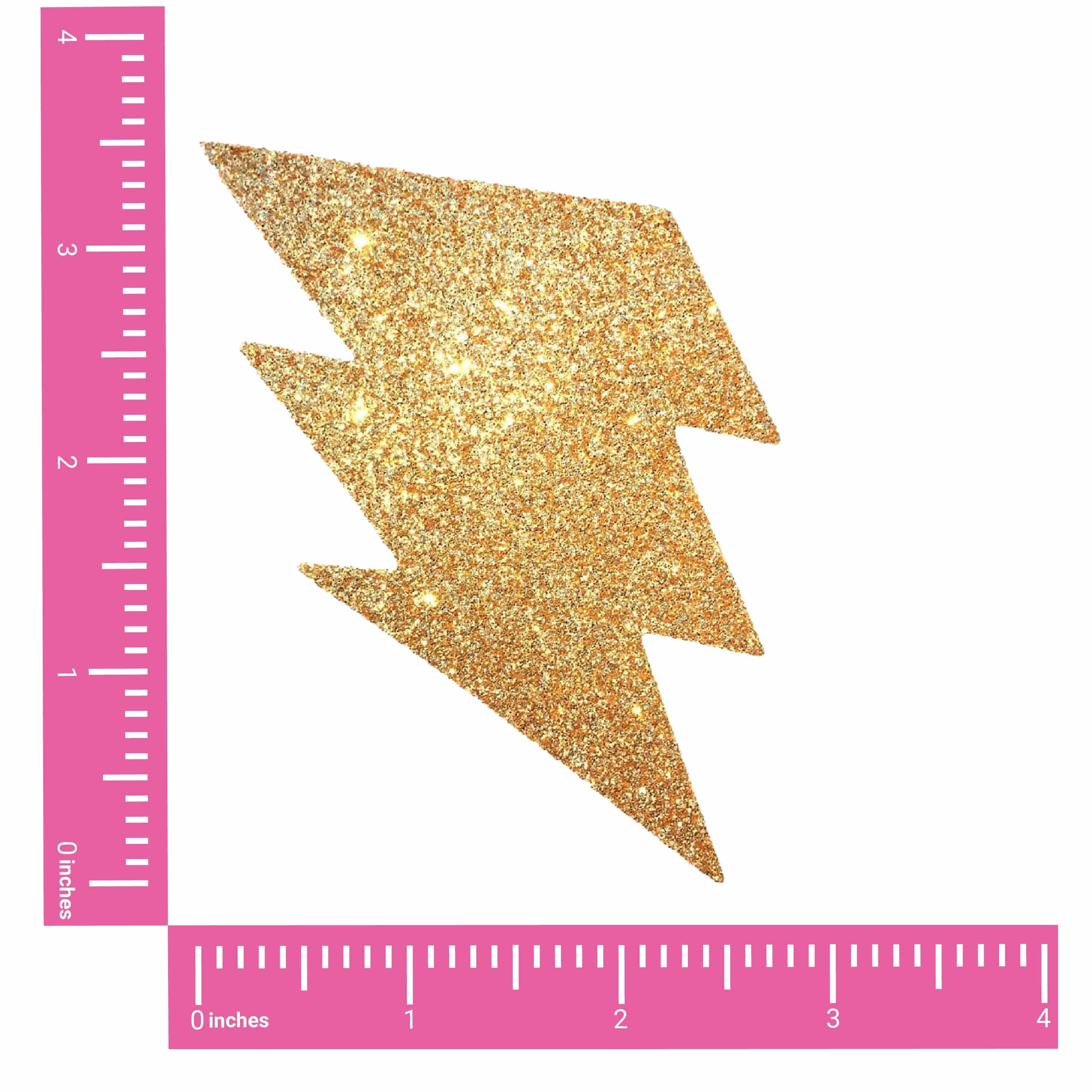 Gold Fairy Dust Glitter Bolt Nipple Cover Pasties: Gold / O/S