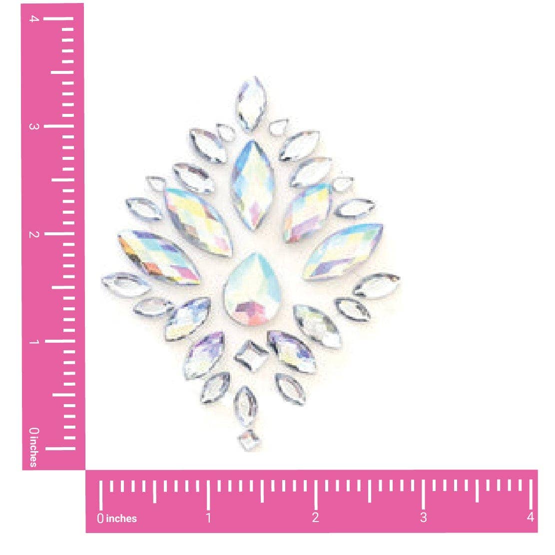 Stardust Iridescent Crystal Jewel Nipple Pasties: Iridescent Look / O/S