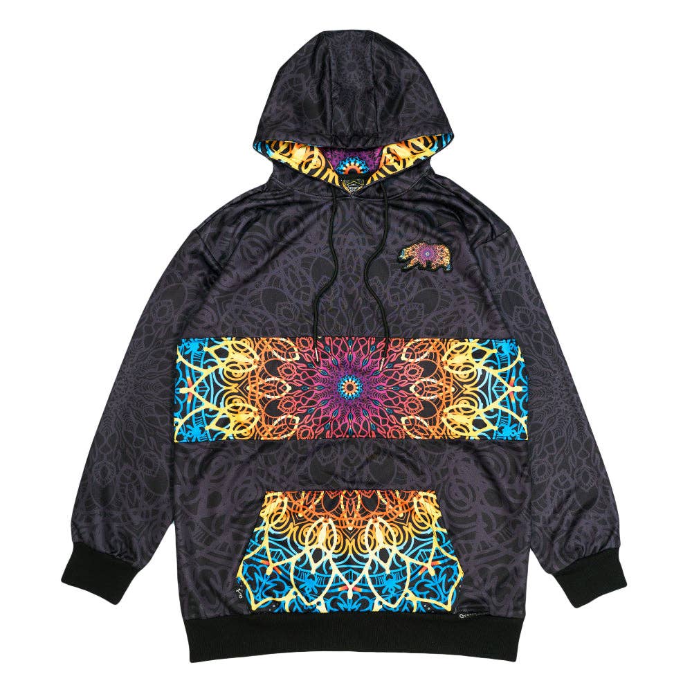 G Sprout Mandala Black Tall Pullover Hoodie: Black / Tall Pullover Hoodie / M