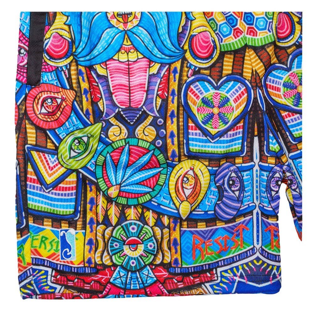 Max Paularena Spirited Revolution Mesh Shorts: Multi / Mesh Shorts / L