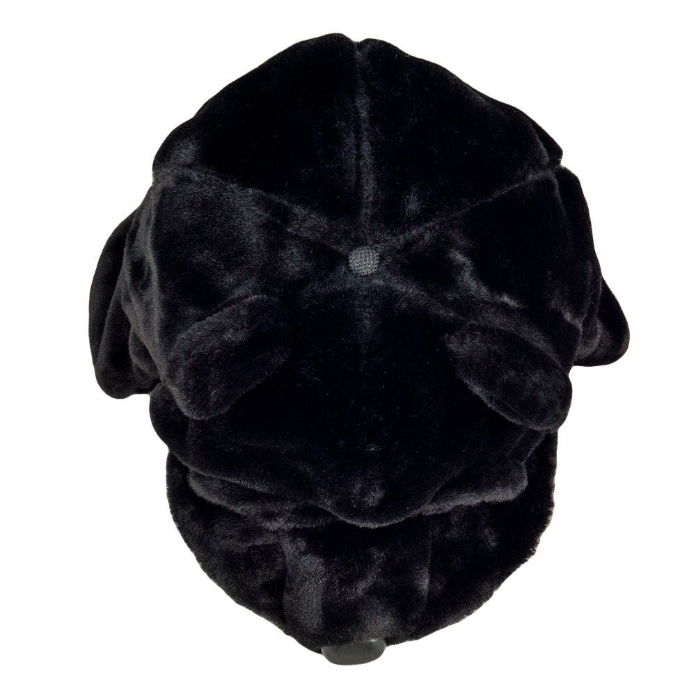 Black Bear Fur Earflap Fitted Hat: Black / Fitted / 7 3/8