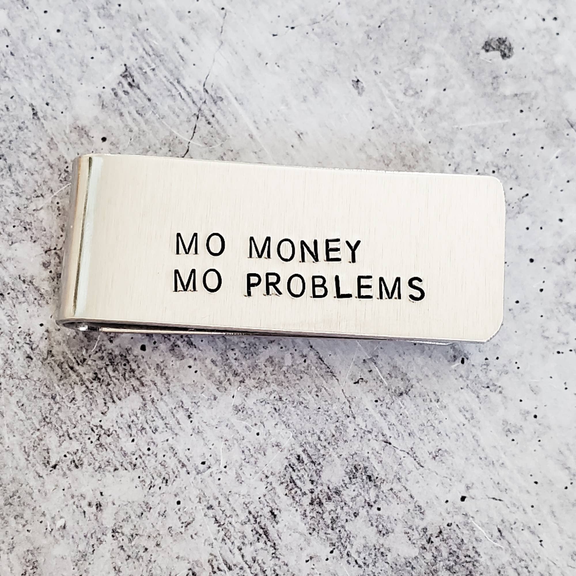 MO MONEY MO PROBLEMS Money Clip: Yellow Brass