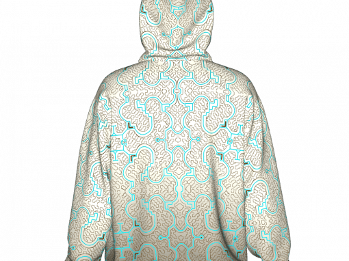 Sacred Geometry Hoodie | Fractal Hoodie | Psy Clothing | Festival Hoodie | Psychedelic Sweater | Shipibo Light (HD): L