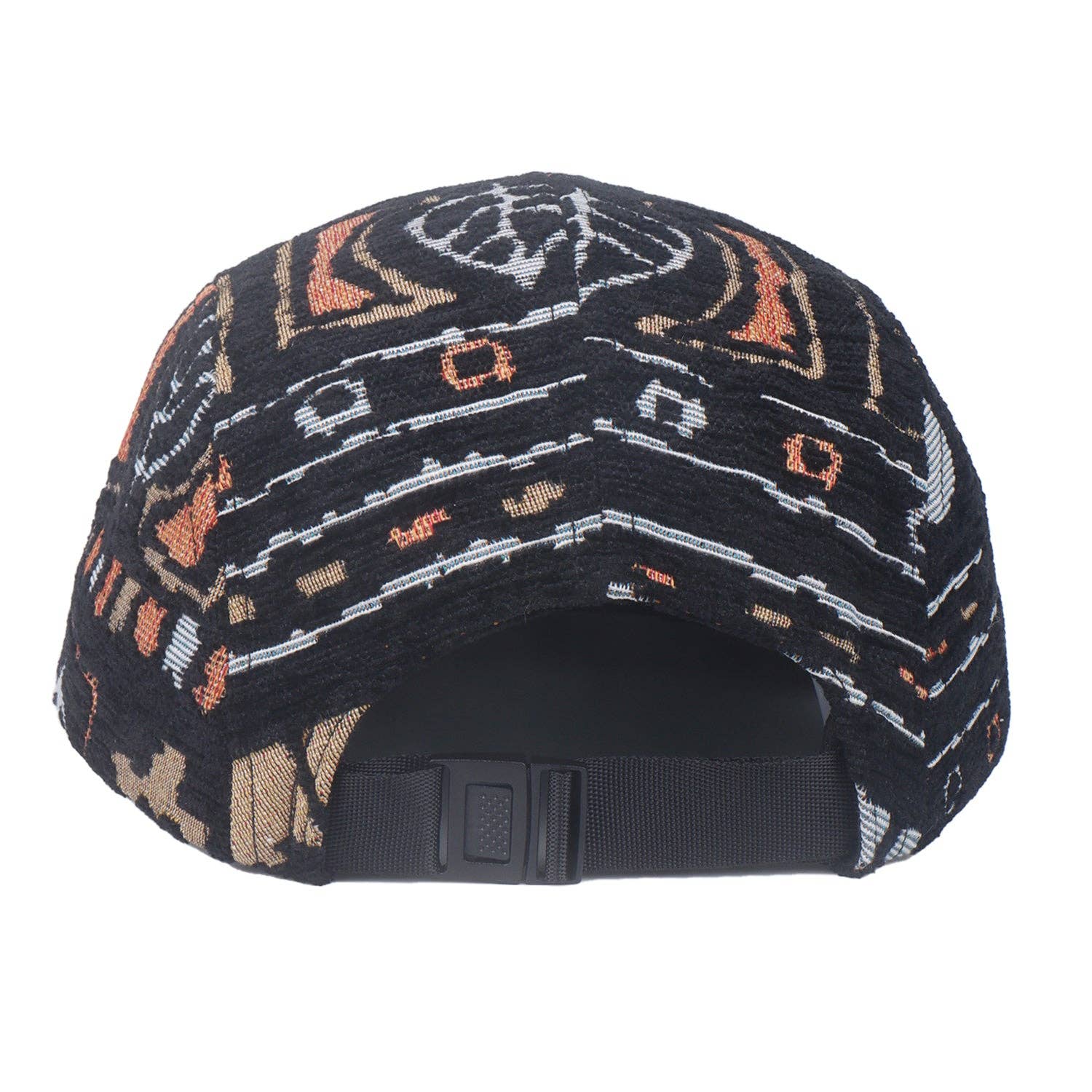 HatPhile Nature-Inspired Pattern 5-Panel Hat – Unique Outdoor and Urban Styles: Black
