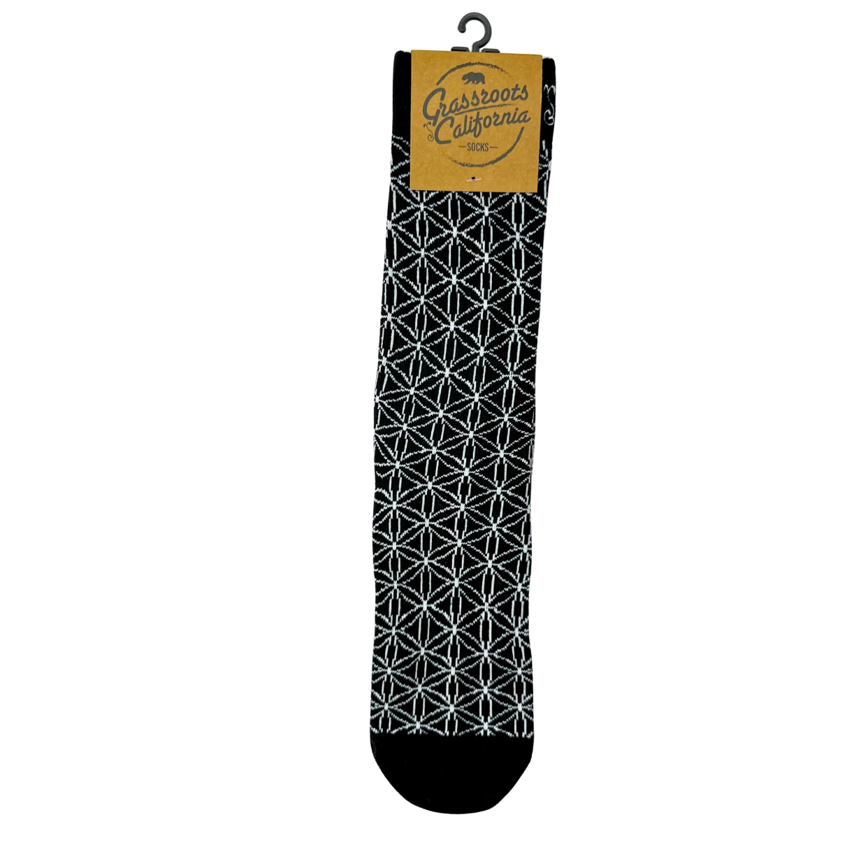 Flower of Life Black Socks: Black / Socks / OSFM