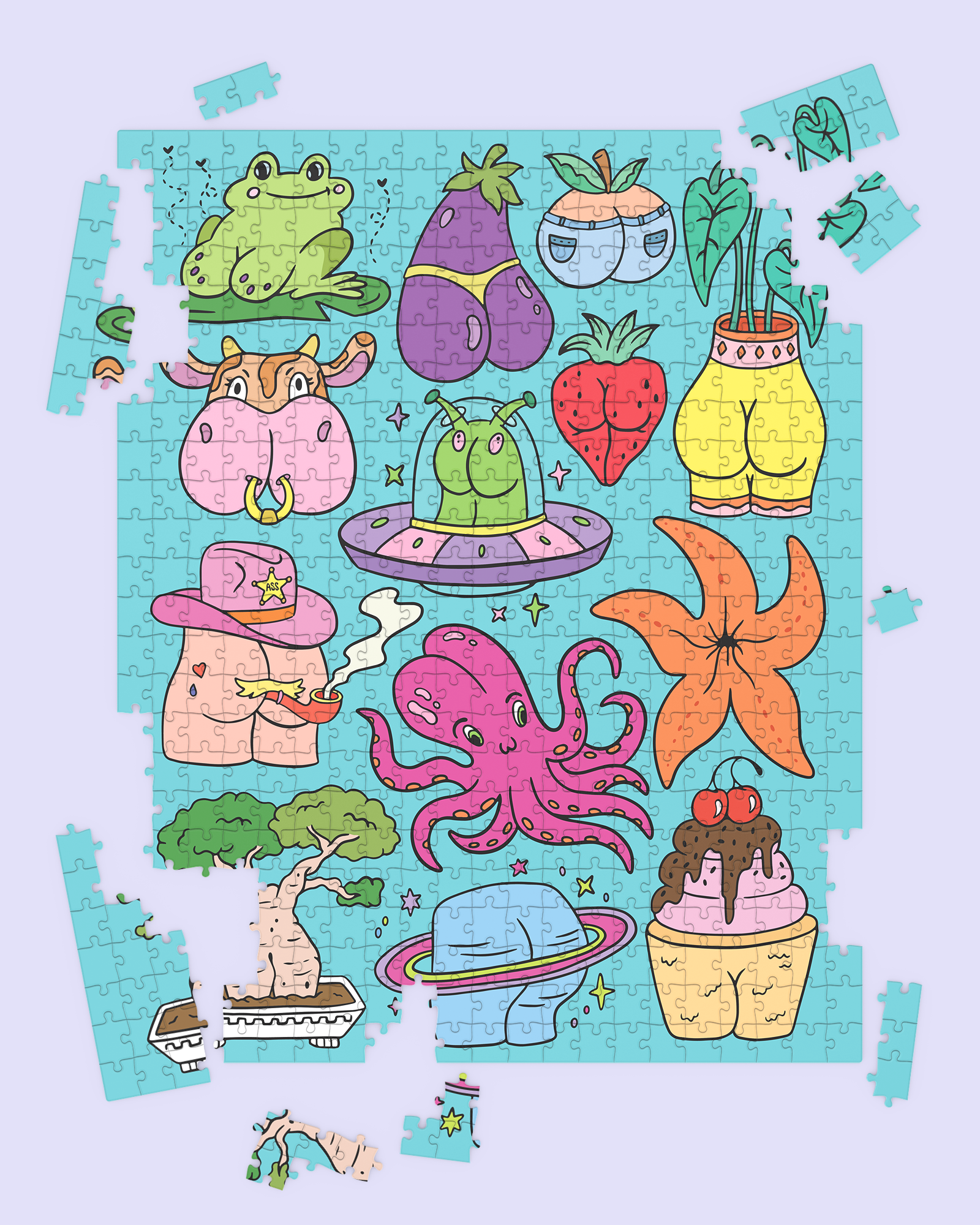 Butts Puzzle (silly, funny, puzzles, kitsch, games)