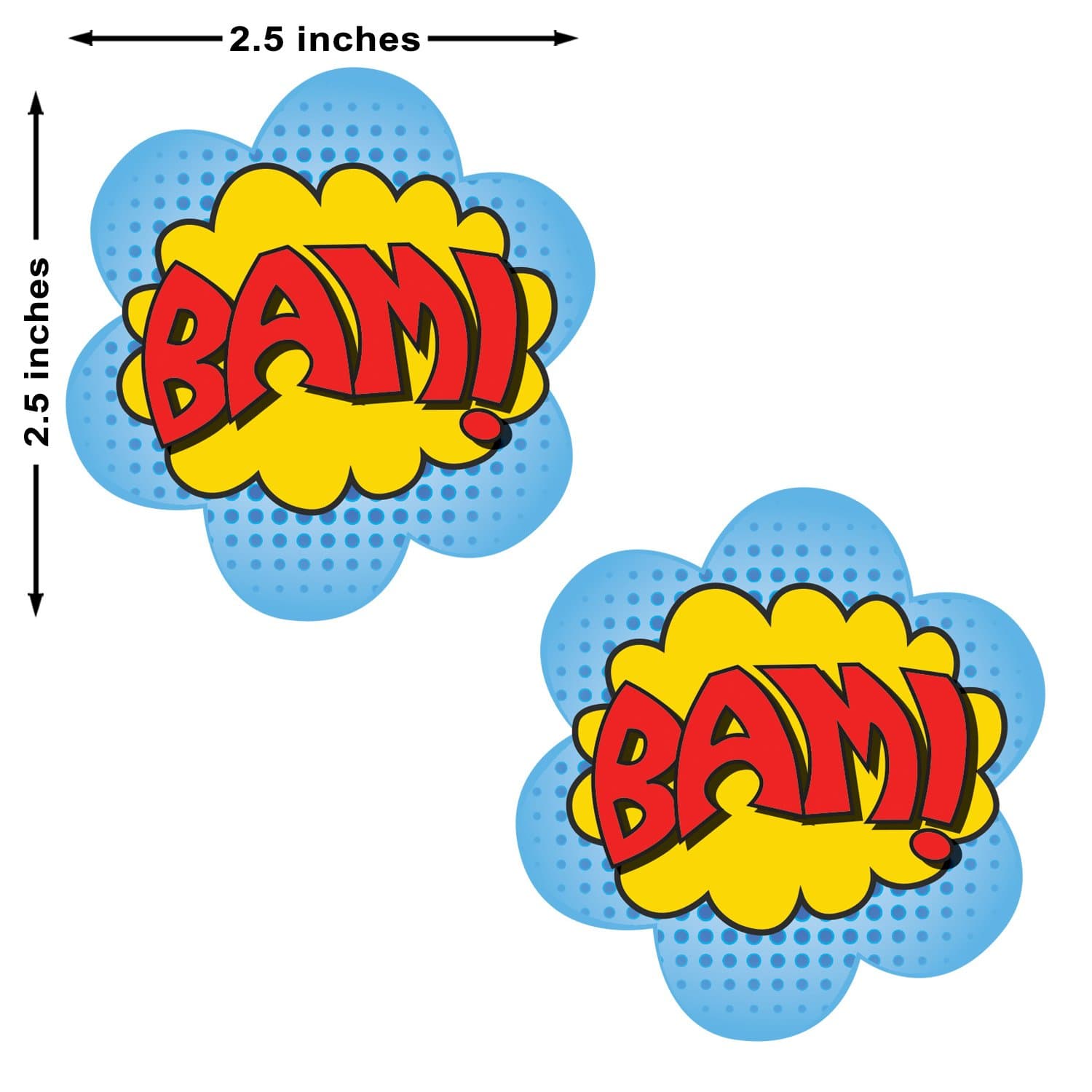 Freaking Awesome BAM! Nipple Cover Pasties: Blue / O/S