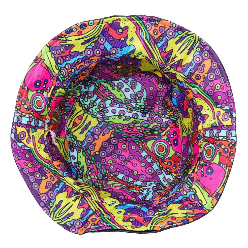 Android Jones Kilgore Trout Reversible Bucket Hat: Black / Bucket Hat / S/M