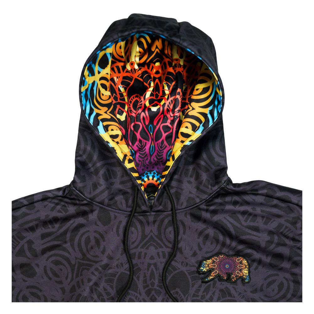 G Sprout Mandala Black Tall Pullover Hoodie: Black / Tall Pullover Hoodie / M