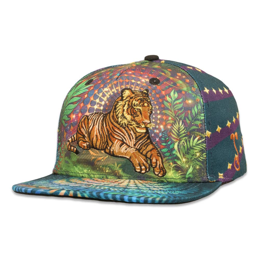 Simon Haiduk Tiger Glowm Navy Snapback Hat: Multi / Snapback / L/XL