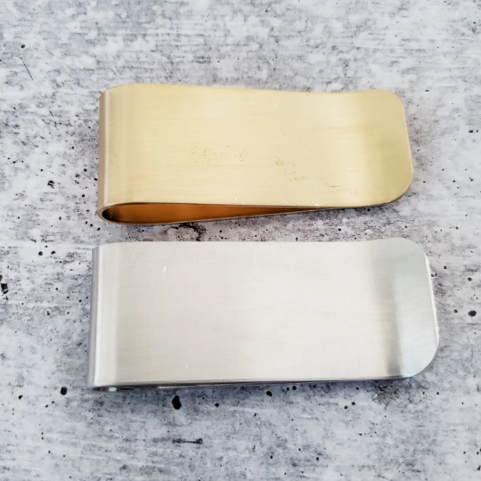 MO MONEY MO PROBLEMS Money Clip: Yellow Brass