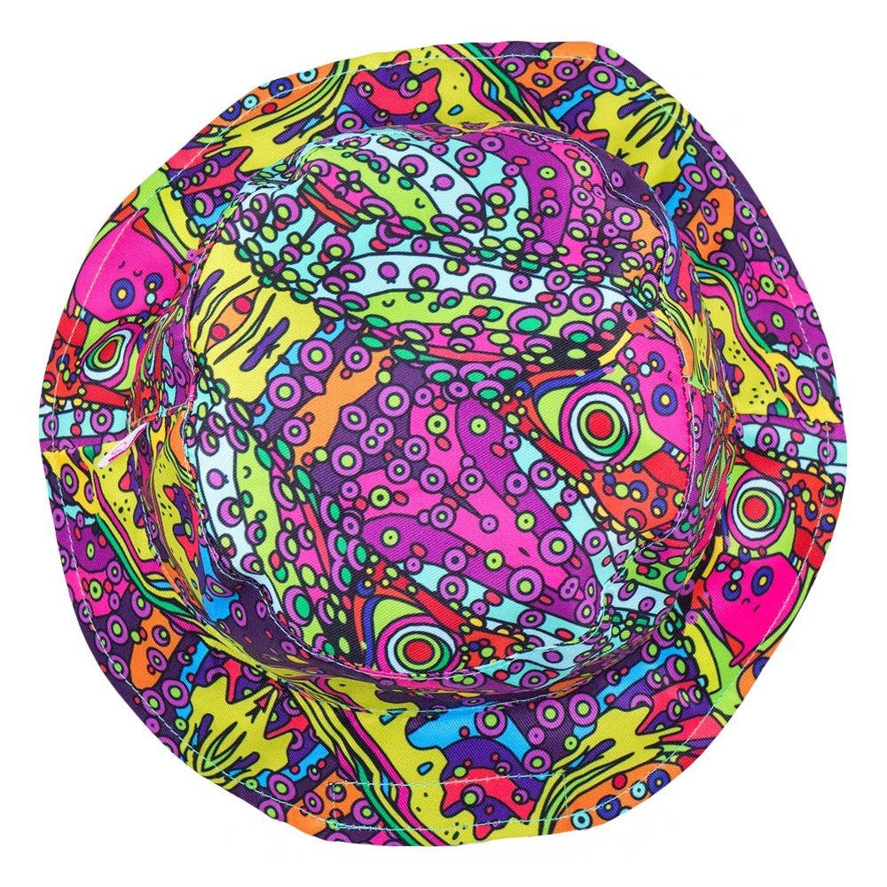 Android Jones Kilgore Trout Reversible Bucket Hat: Black / Bucket Hat / S/M