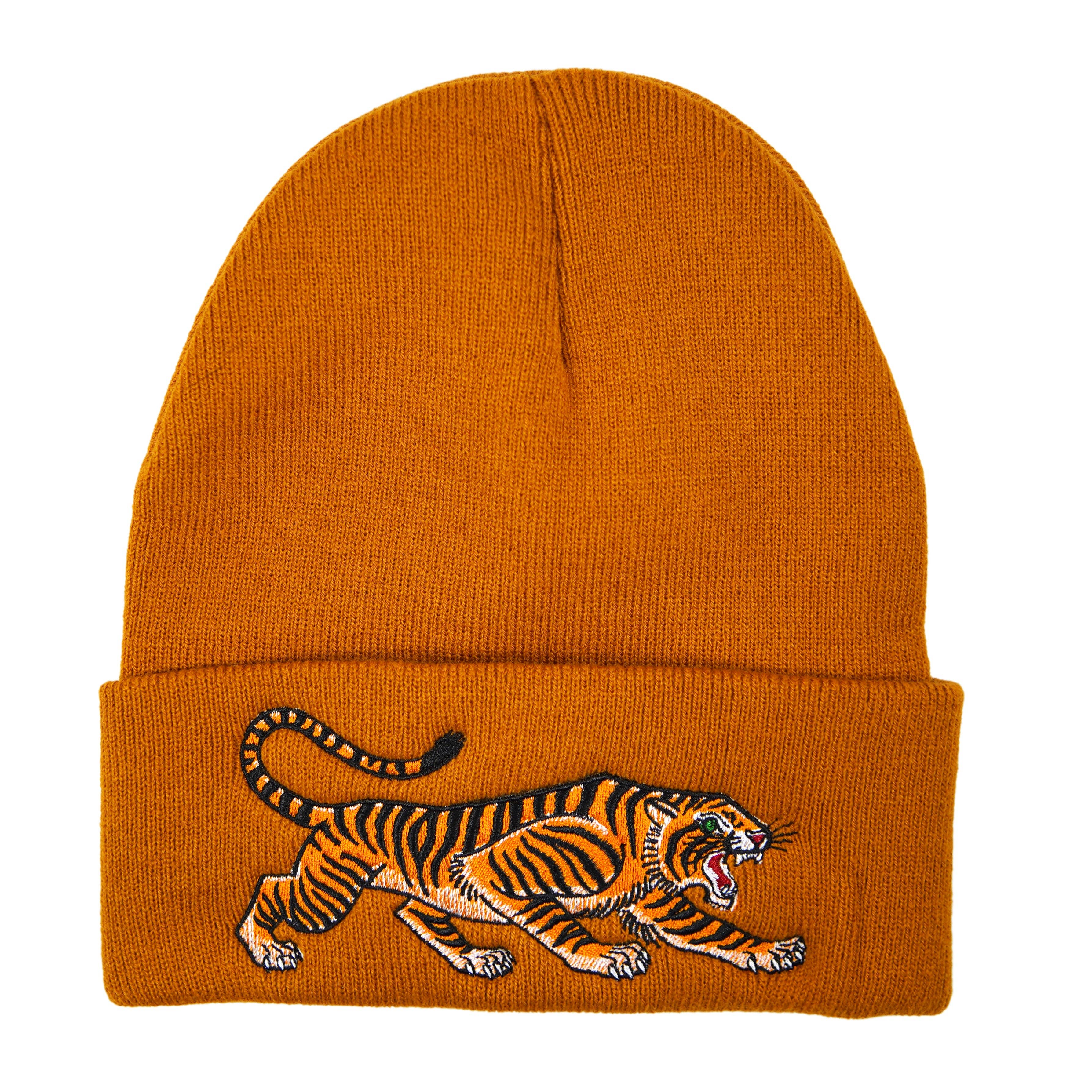 Tiger Beanie: Olive