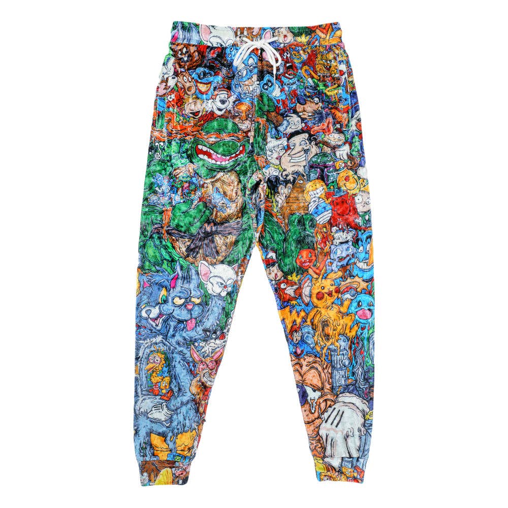 Vincent Gordon Cartoon Gumbo Crushed Velour Joggers: Multi / Joggers / M