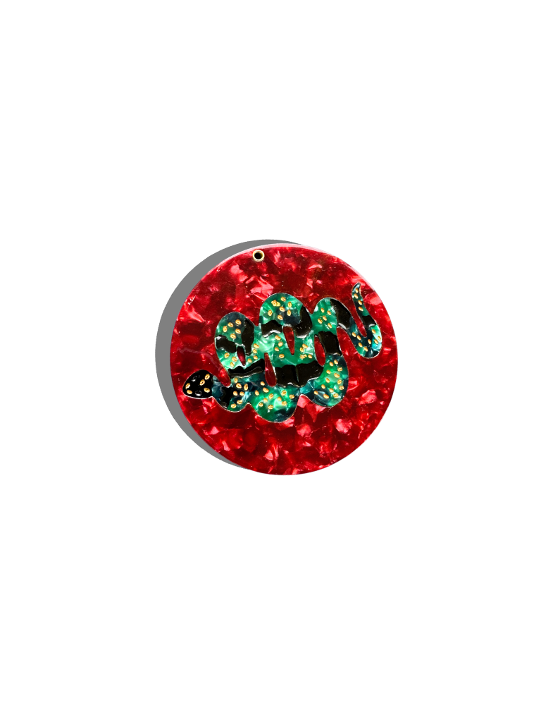 Hand-painted Snake Compact Mirror | Eco-Friendly