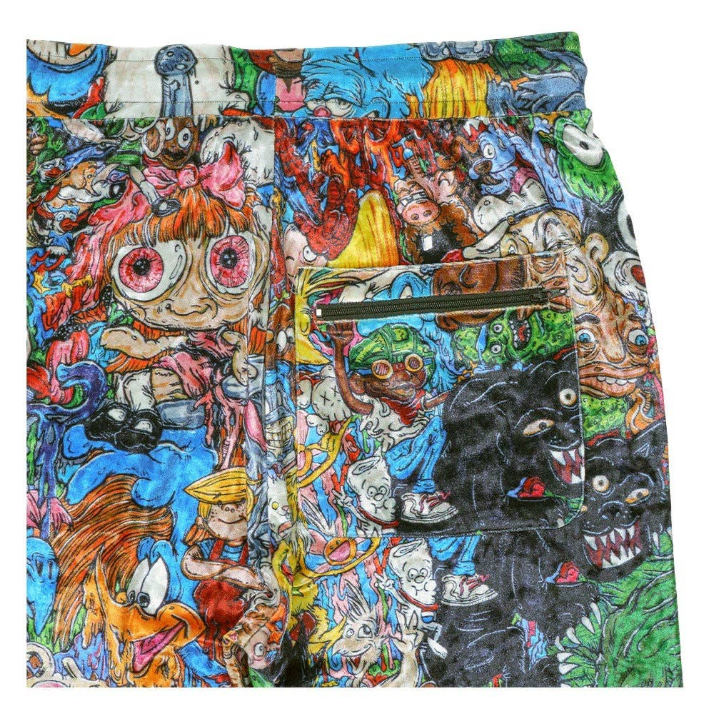 Vincent Gordon Cartoon Gumbo Crushed Velour Joggers: Multi / Joggers / M