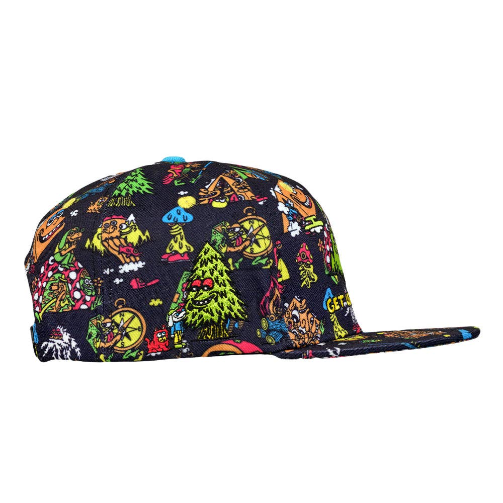 Killer Acid Get Lost Black Snapback Hat: Black / Snapback / L/XL