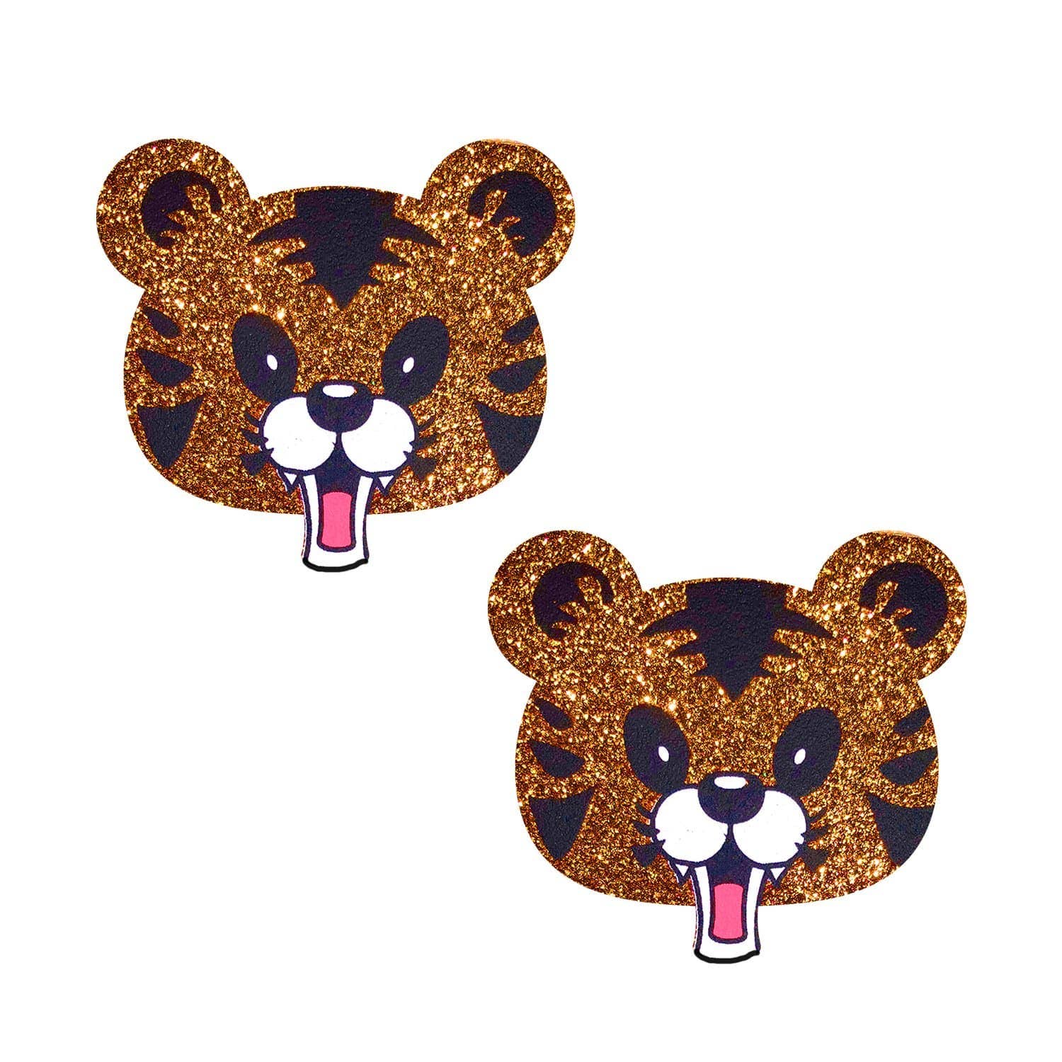 Tones The Tiger Glitter Nipztix Pasties: Orange Color / O/S