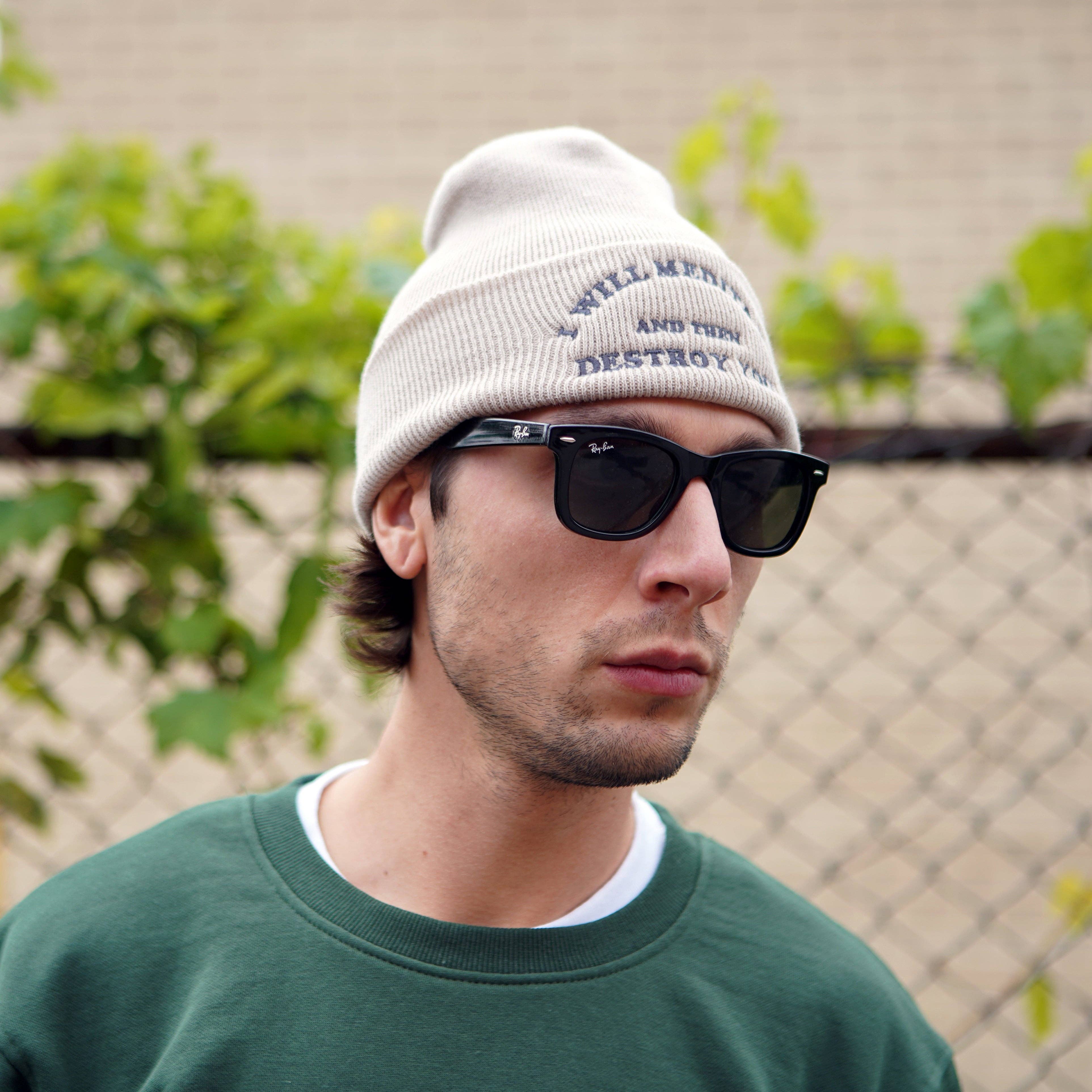 Yoga Flame Beanie: Khaki Brown