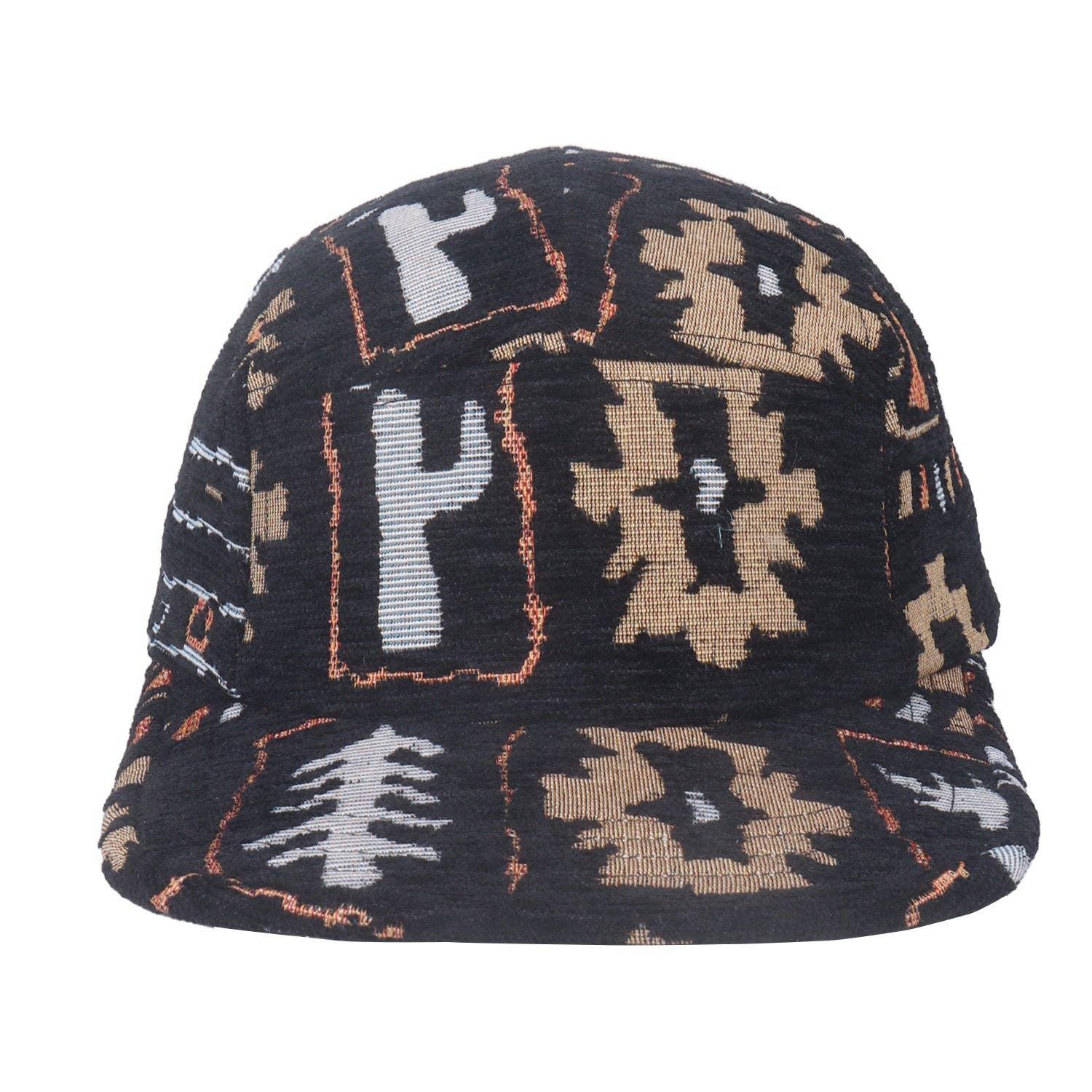 HatPhile Nature-Inspired Pattern 5-Panel Hat – Unique Outdoor and Urban Styles: Black