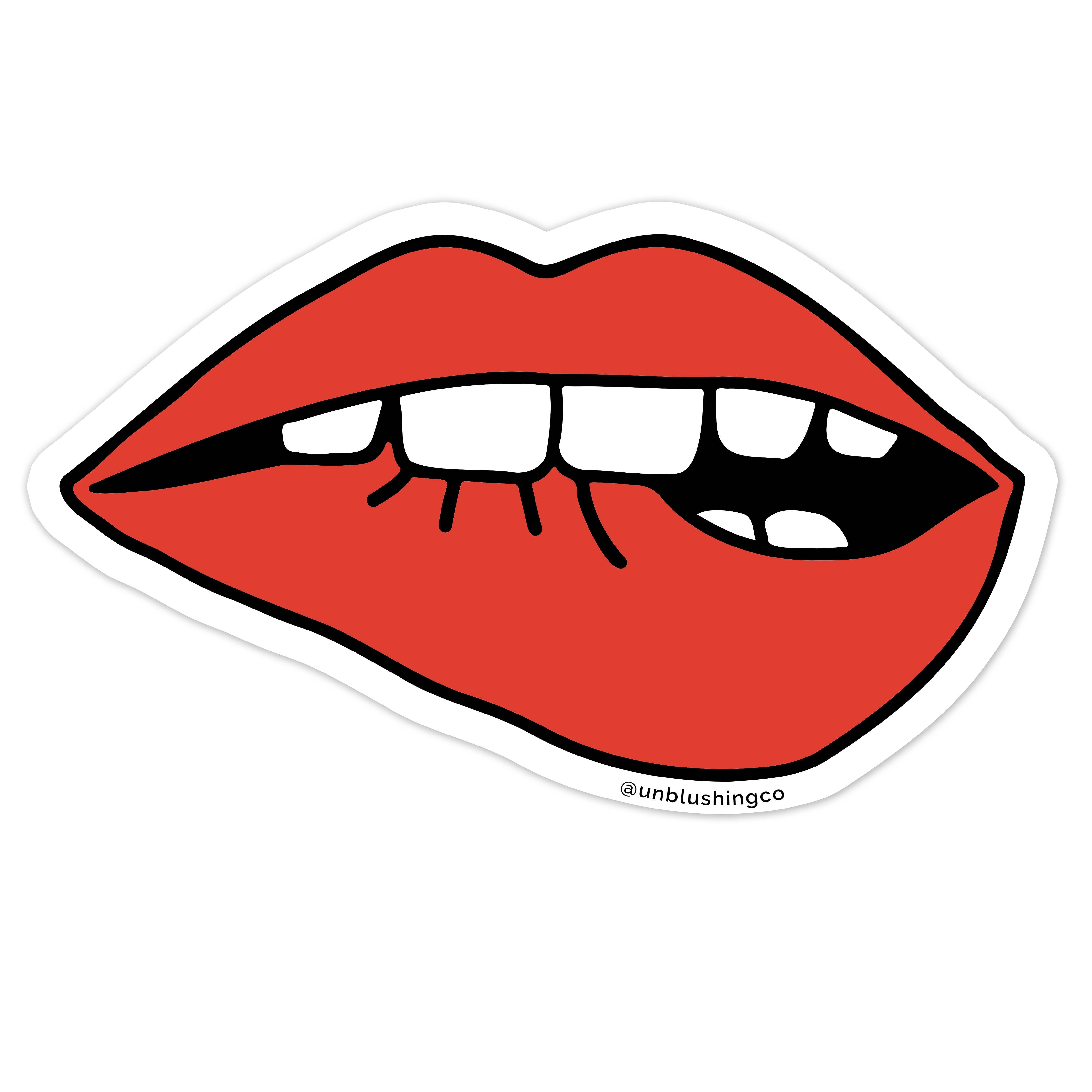 Cool Modern Waterproof Vinyl Sticker - Bit Lip