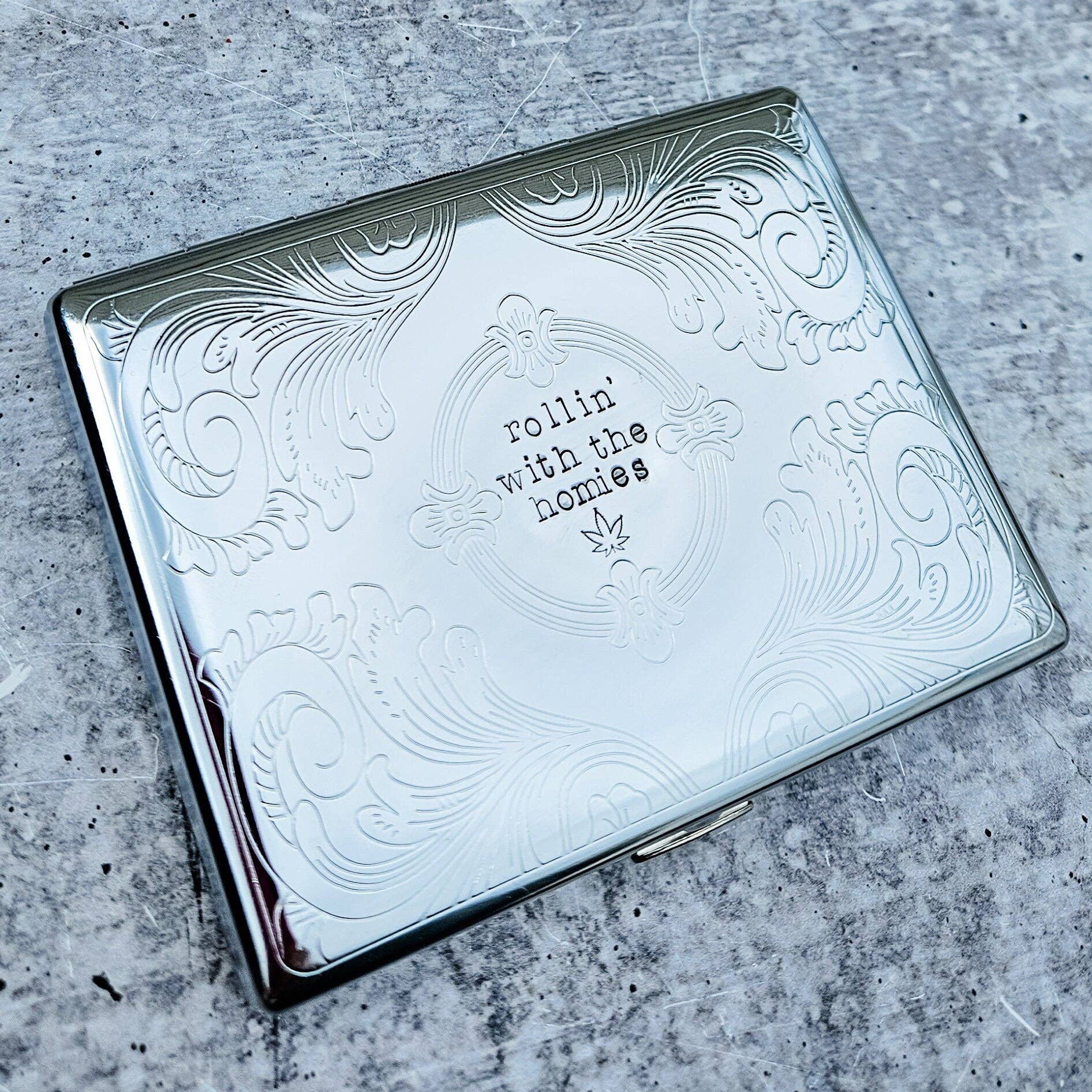 Rollin' with the Homies Funny Cigarette Case: Rollin' with the...
