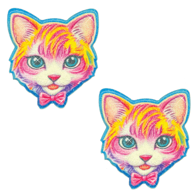 Glitter Purrfection Kitty Cat Nipple Cover Pasties: MULTI / O/S