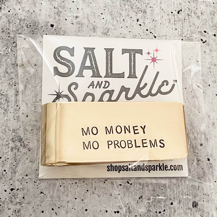MO MONEY MO PROBLEMS Money Clip: Yellow Brass
