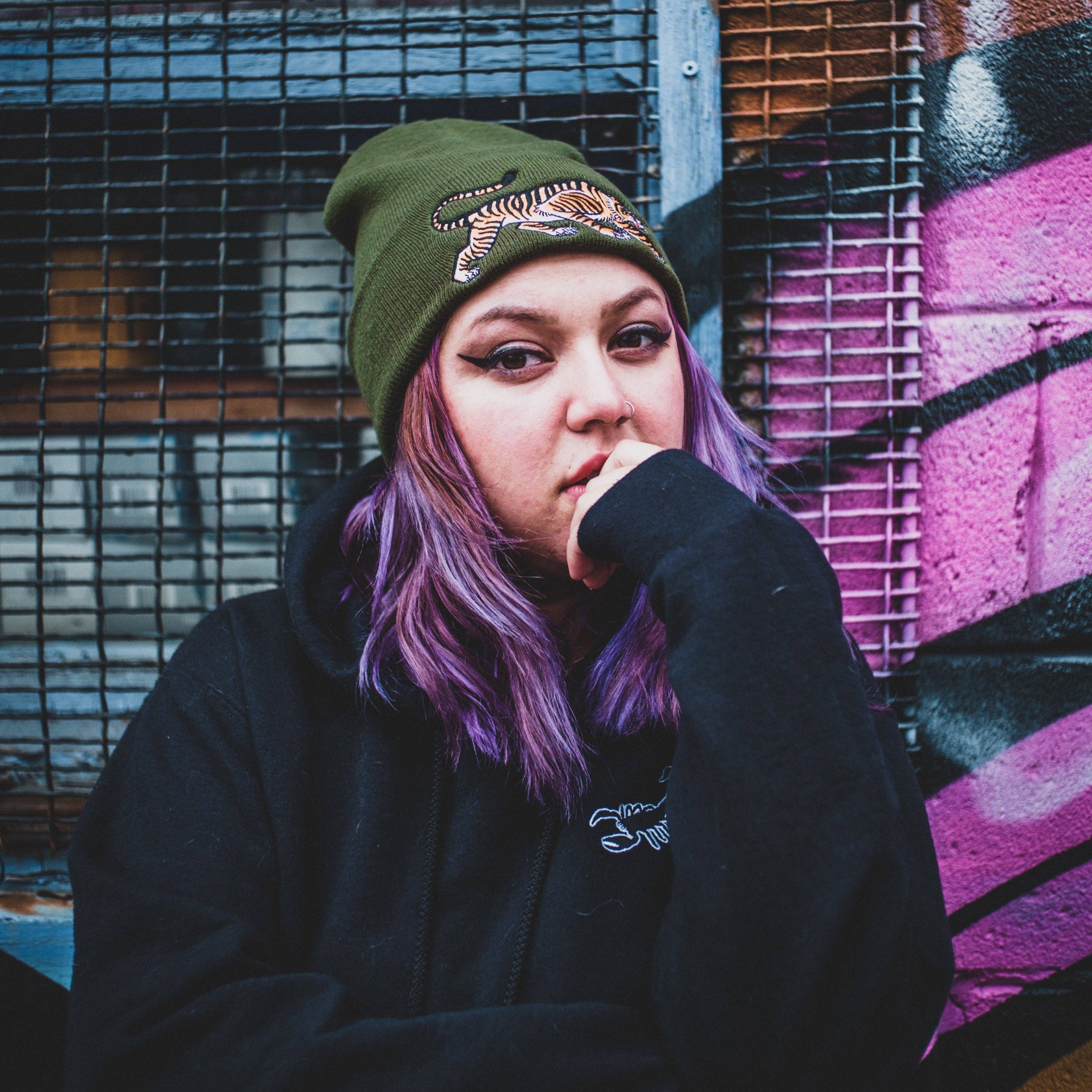 Tiger Beanie: Dusty Pink
