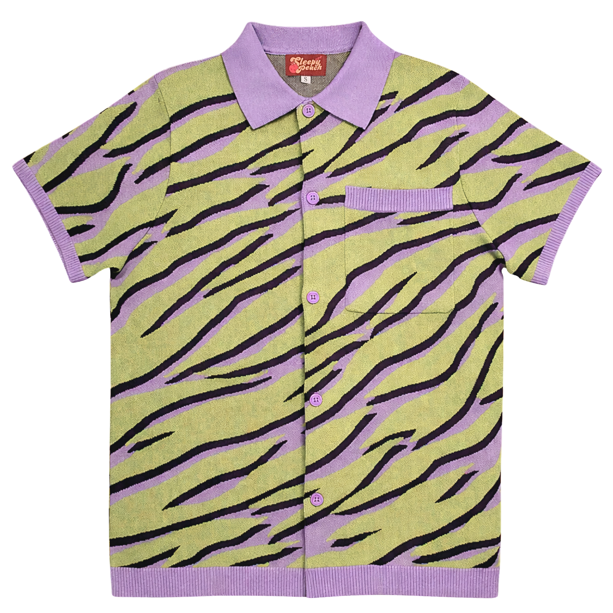 Electric Zebra Button Up: Medium