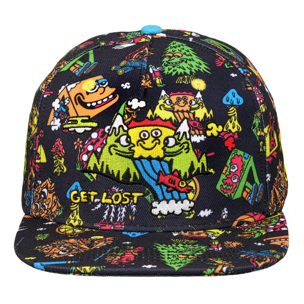 Killer Acid Get Lost Black Snapback Hat: Black / Snapback / L/XL