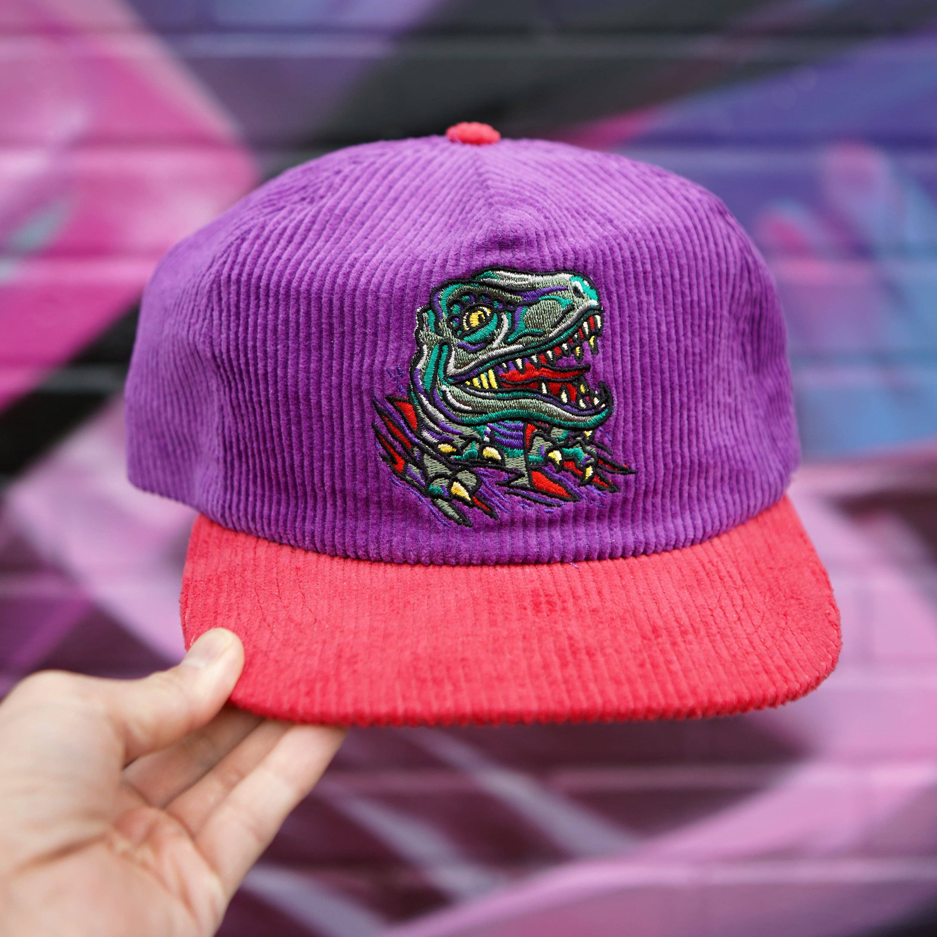 Raptor Corduroy Hat: Purple