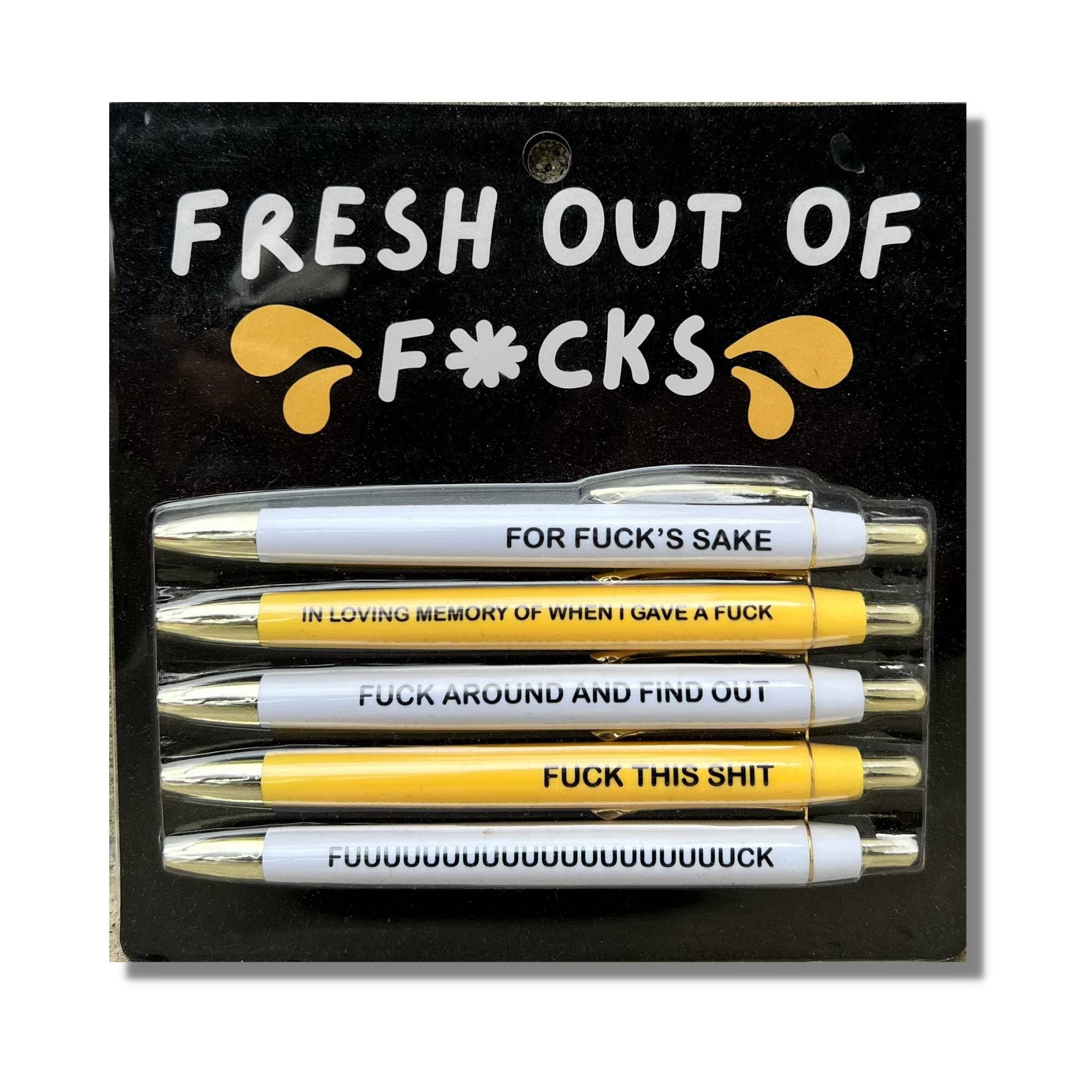 Fresh out of Fucks Pen Set (funny, gifts, pens)