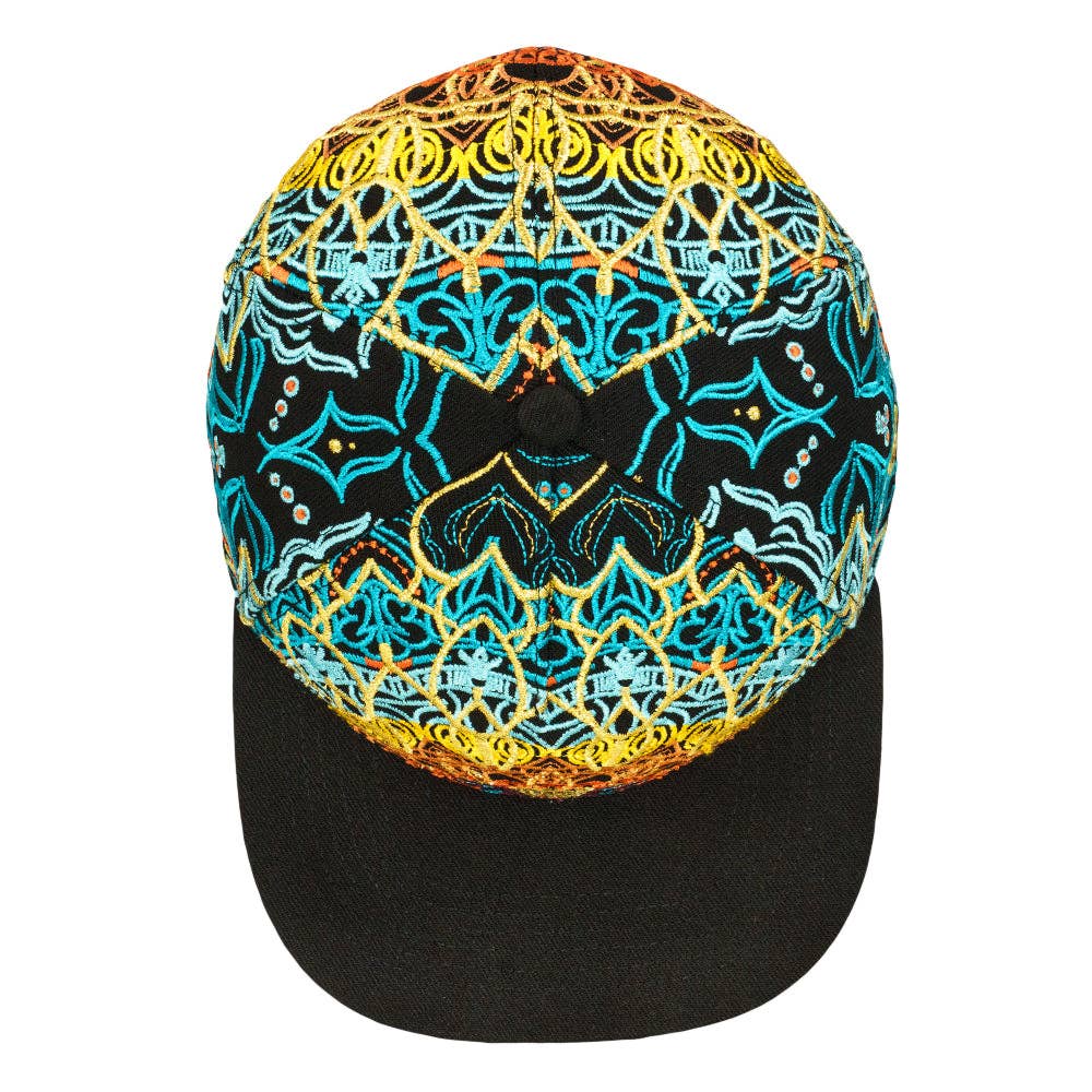 G Sprout Mandala Fitted Hat: Multi / Fitted / 7 3/8