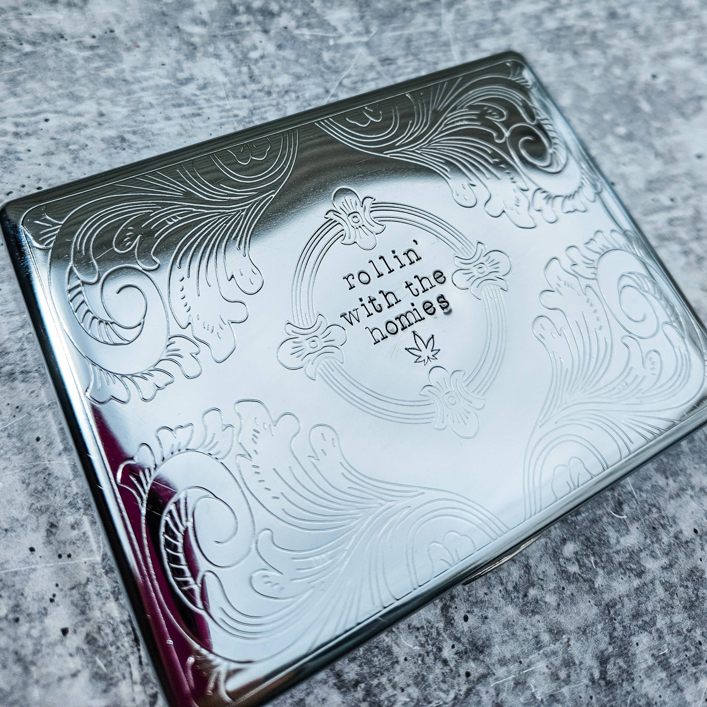 Rollin' with the Homies Funny Cigarette Case: Rollin' with the...