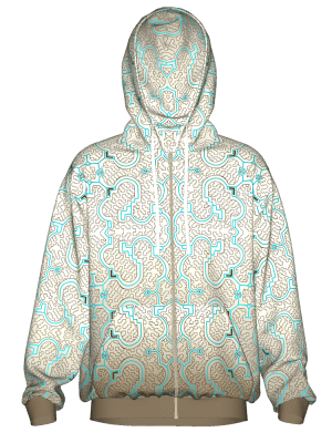 Sacred Geometry Hoodie | Fractal Hoodie | Psy Clothing | Festival Hoodie | Psychedelic Sweater | Shipibo Light (HD): L