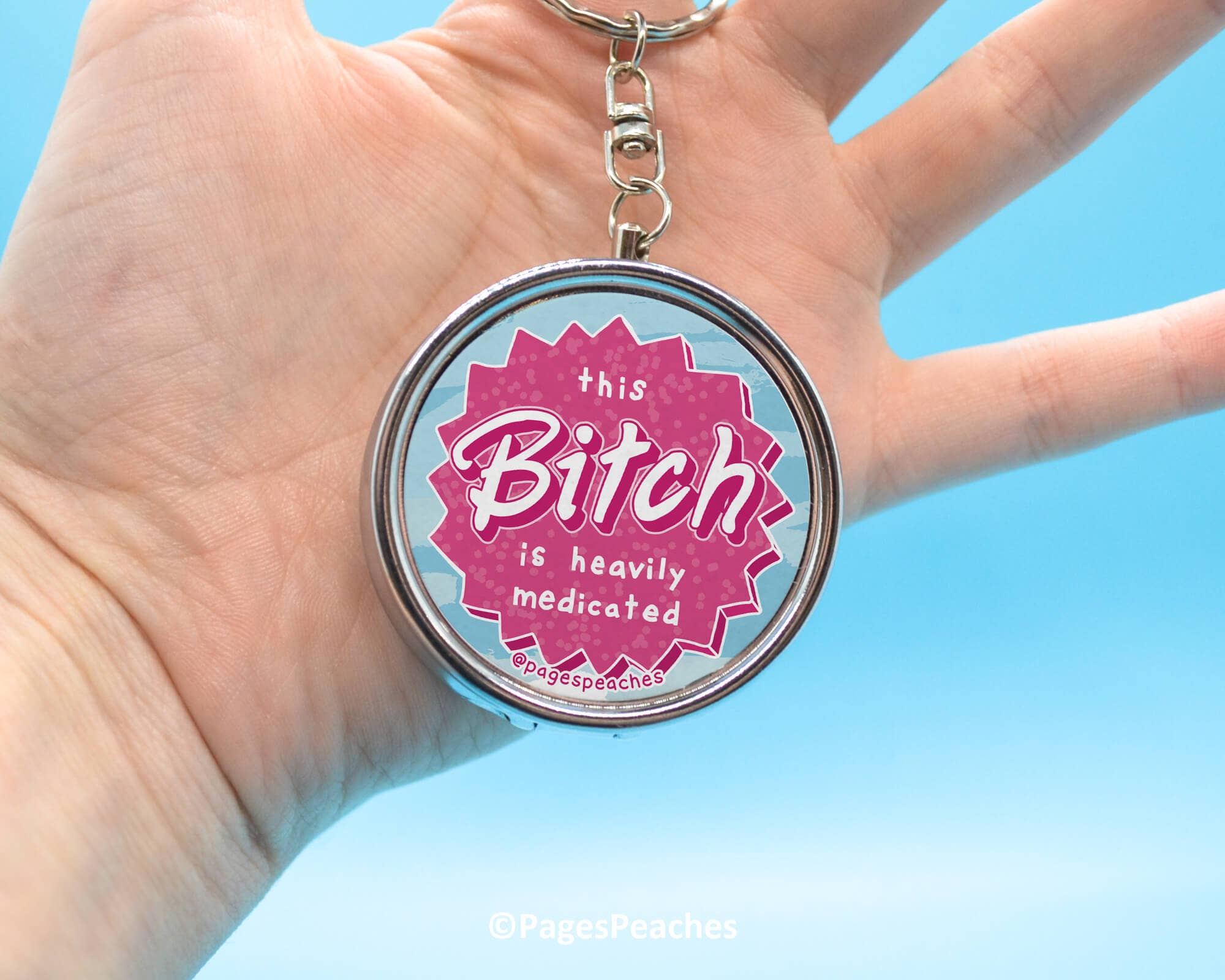 Bitch Pill Case With 3-Way Organizer