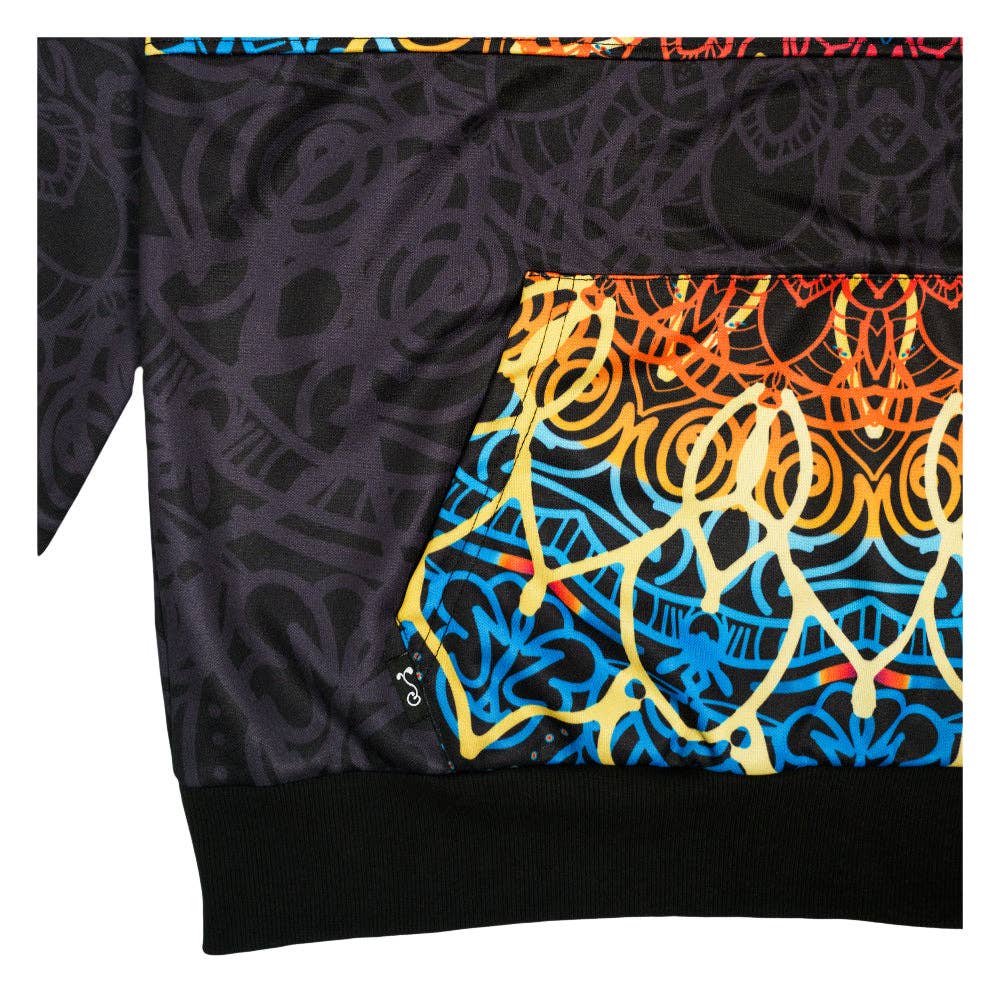 G Sprout Mandala Black Tall Pullover Hoodie: Black / Tall Pullover Hoodie / M