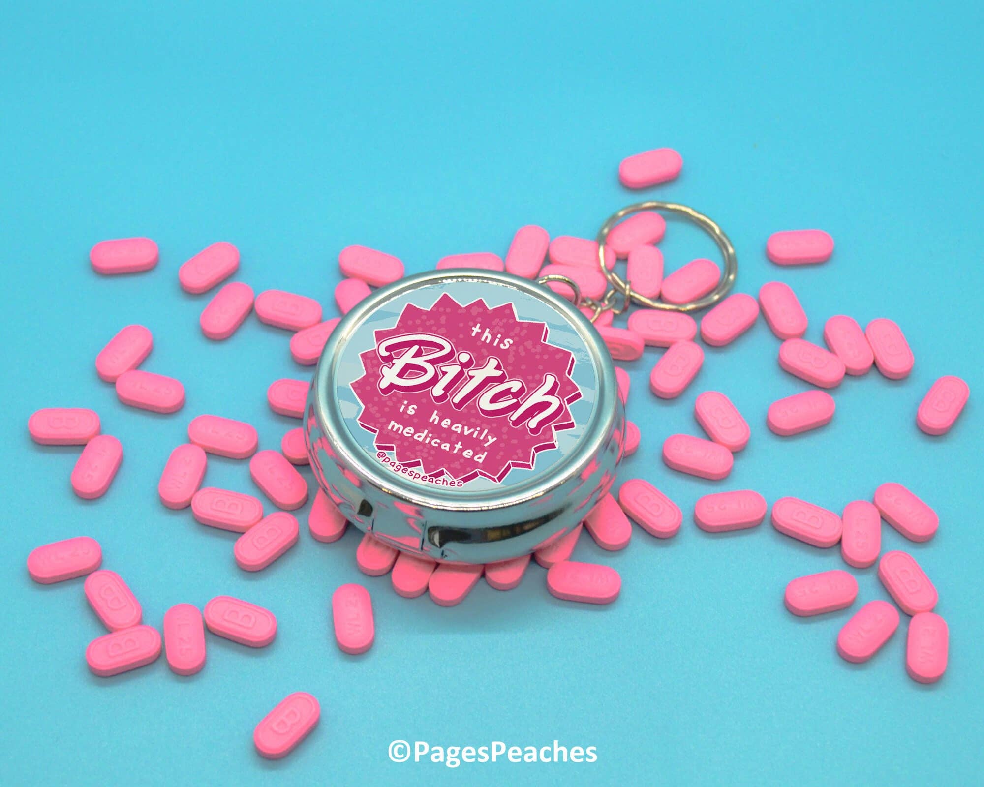 Bitch Pill Case With 3-Way Organizer
